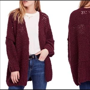 Free People Saturday Morning Cardigan (Wine)